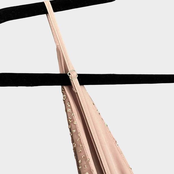 NEW Hello Molly Perfect Places Maxi Dress 4 Bronze Long Elegant Glam Glitter - Picture 5 of 8